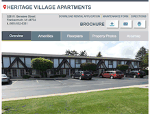 Tablet Screenshot of heritagevillageapartment.com